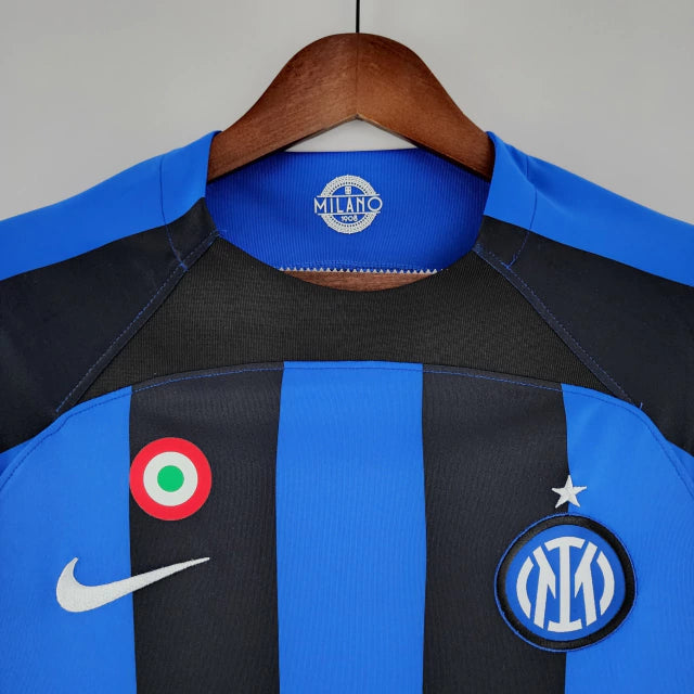 Camisa Inter de Milão I Home Nike Torcedor 2022/23 Masculino Azul e Preto