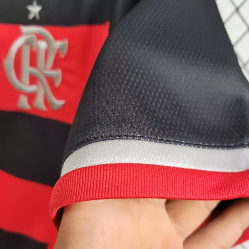 Camisa Flamengo I Home 2024/25 Torcedor Adidas Masculino Vermelho e Preto