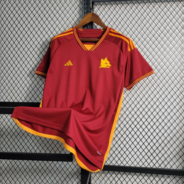 Camisa Roma I Home Adidas Torcedor 2023/24 Masculino Vermelho