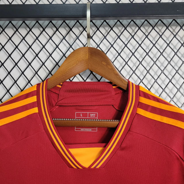 Camisa Roma I Home Adidas Torcedor 2023/24 Masculino Vermelho