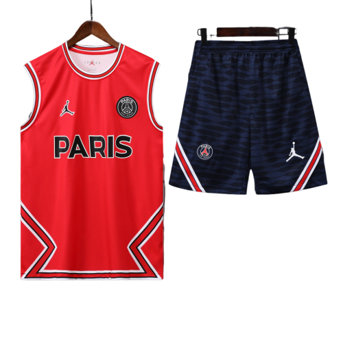 Conjunto Regata PSG 22/23 Jordan - Vermelho+Azul