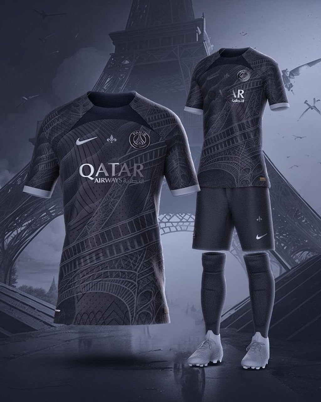 Camisa Edição Especial PSG Blackout 23/24 Masculino Preto