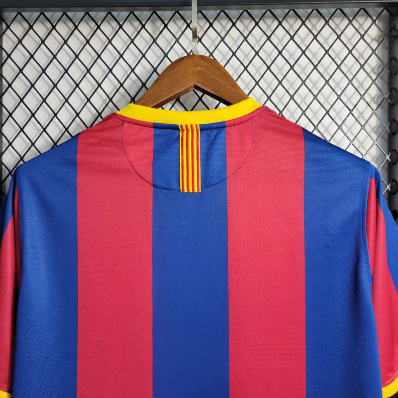 Camisa Barcelona Retrô Home 10/11 Torcedor Nike Masculina - Vermelho e Azul