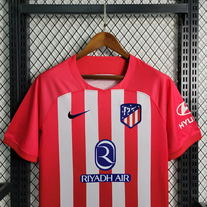 Camisa Atlético de Madrid I Home Nike Torcedor 23/24 Masculino Vermelho e Branco