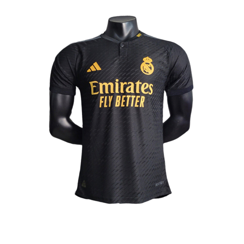Camisa Real Madrid II Away Adidas Jogador 2023/24 Masculino  Preto
