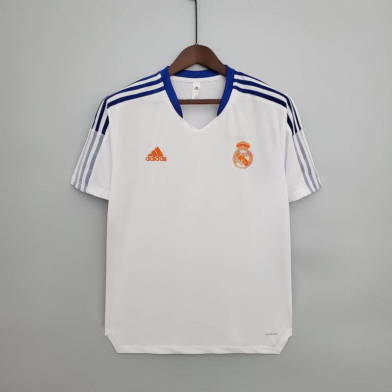 Camisa Real Madrid Treino 2021/22 Adidas Retrô - Branca