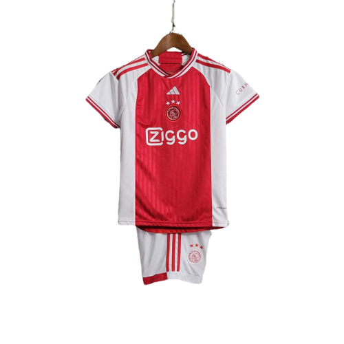 Kit Infantil Ajax Home 23/24 - Adidas - Branco - Vermelho