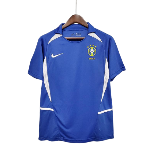 Camisa Retrô Brasil II Away Nike 2002/03 Masculino Azul