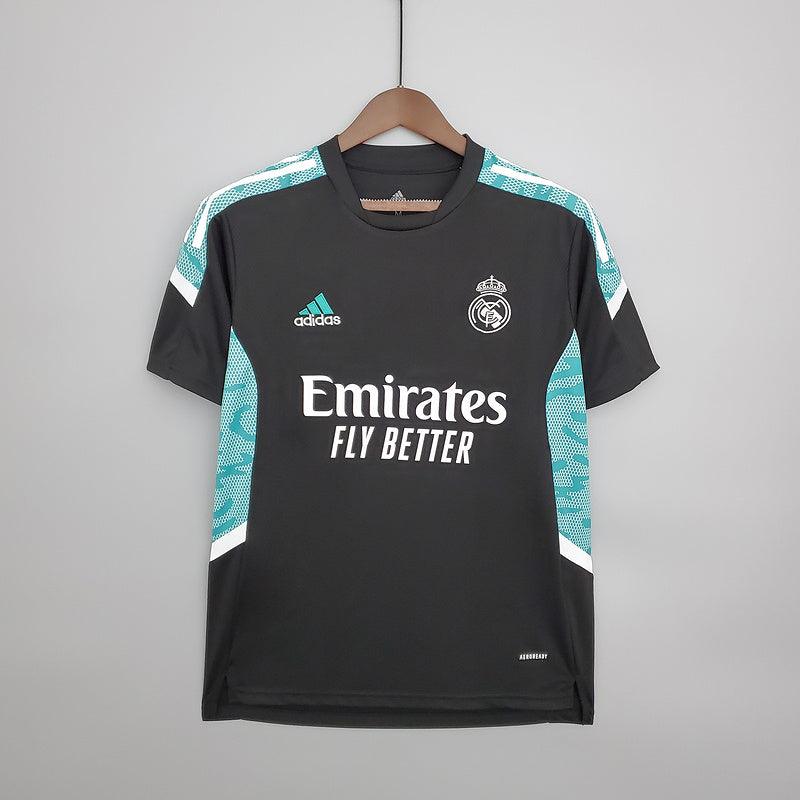 Camisa Real Madrid 21/22 treino -Adidas - preto e azul