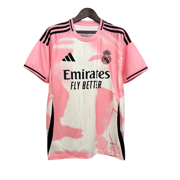 Camisa Concept Real Madrid 2025 Adidas Masculino - Rosa e Branco