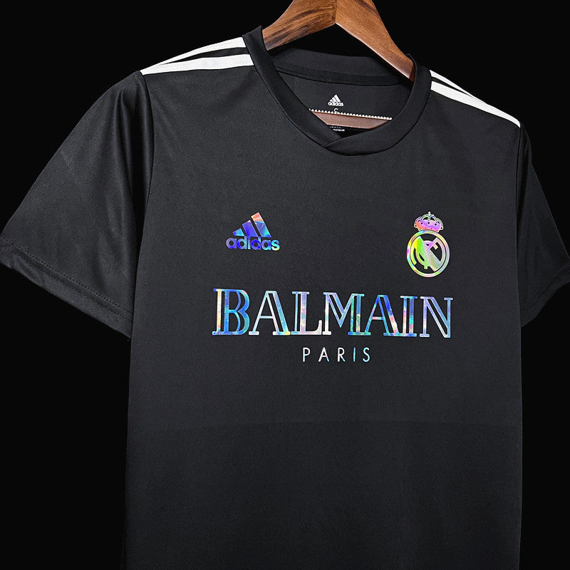 Camisa Real Madrid x Balmain Refletiva Torcedor Adidas 2023/24 - Preta