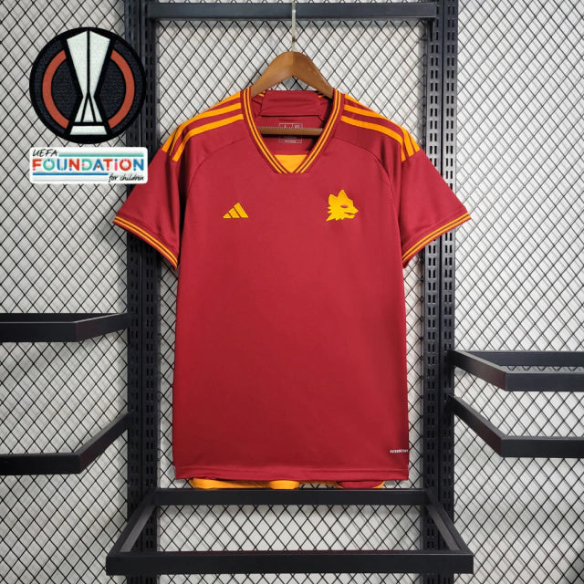 Camisa Roma I Home Adidas Torcedor 2023/24 Masculino Vermelho