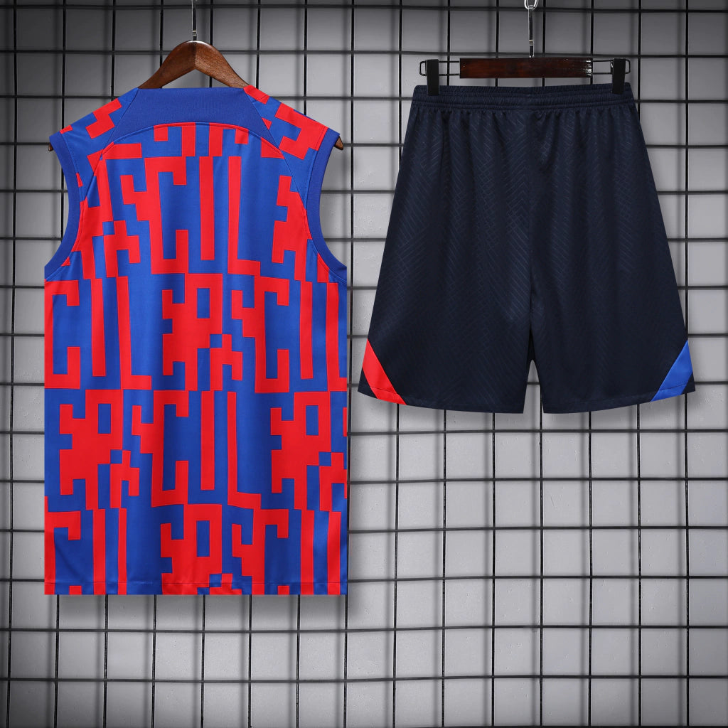 Conjunto Regata Barcelona 22/23 Nike - Azul+Grená