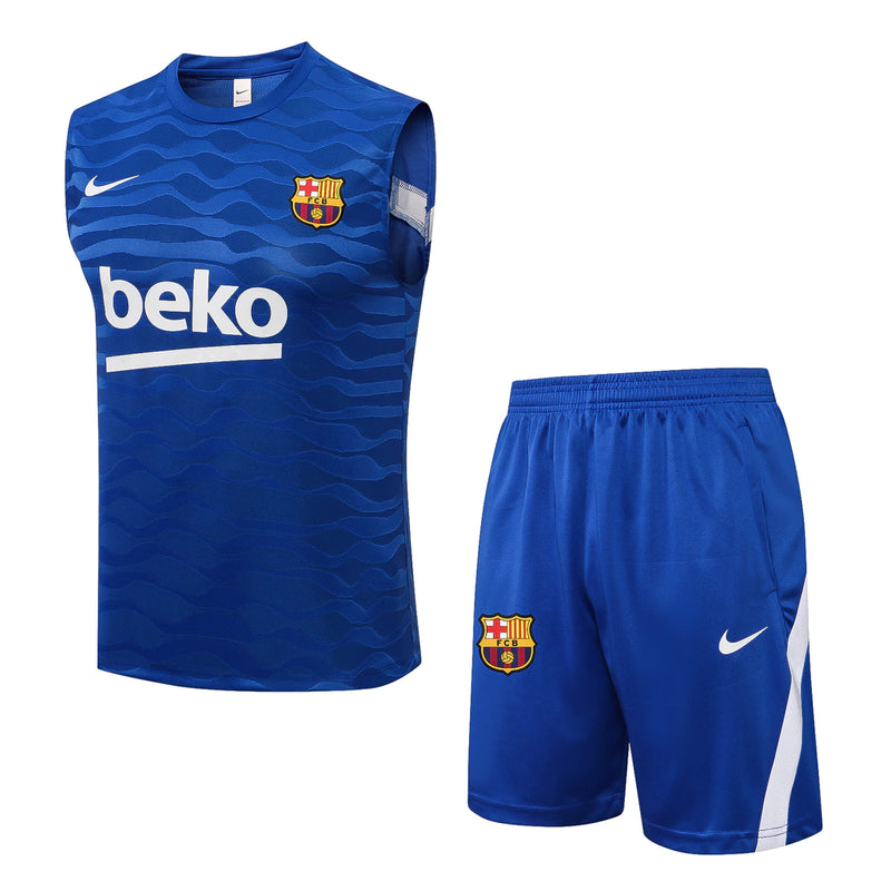Conjunto Regata Barcelona Training 2021/22 Nike - Azul