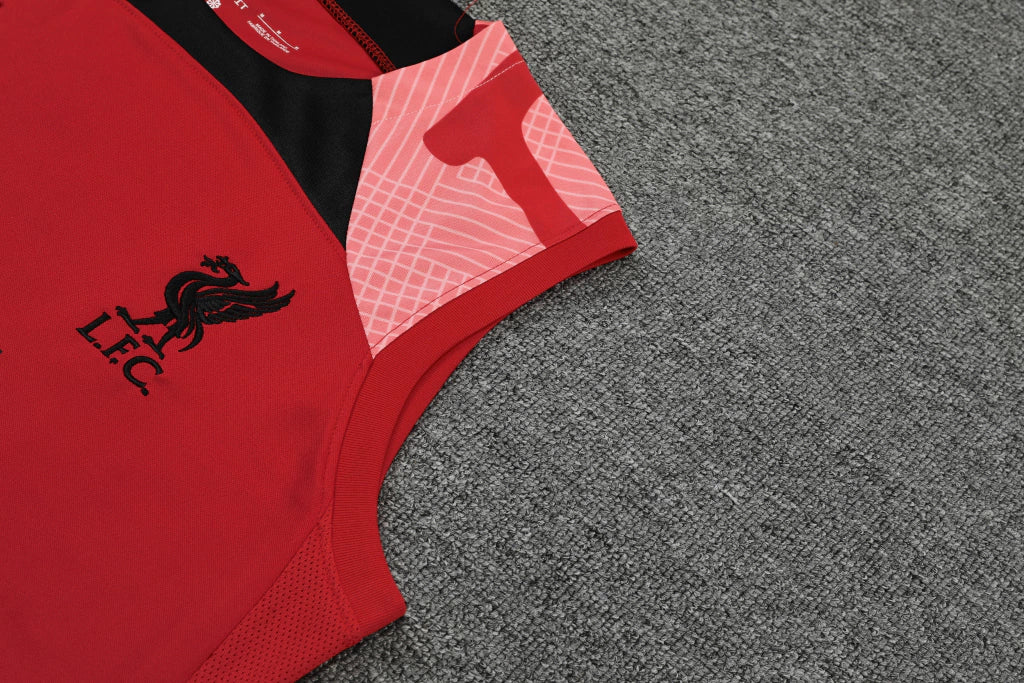 Conjunto Regata Liverpool Training 22/23 Nike - Preto+Vermelho