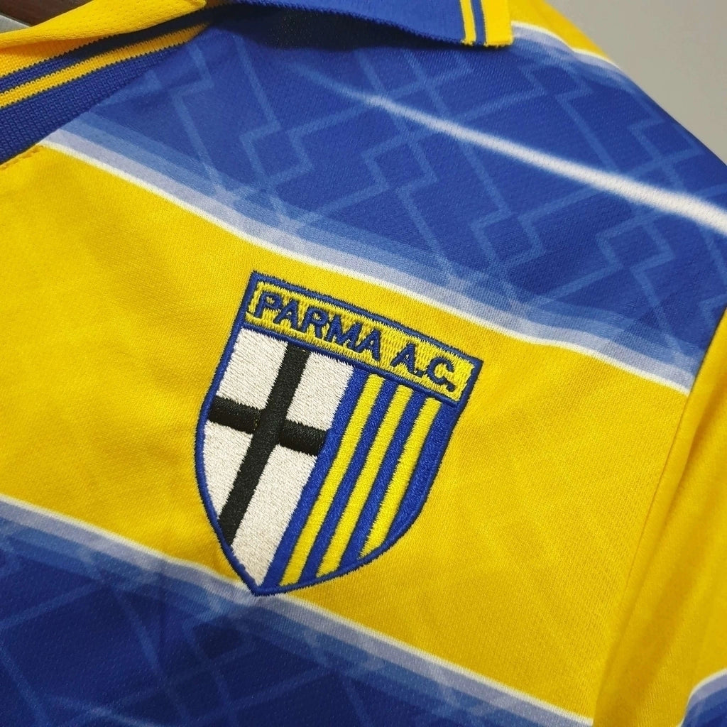 Camisa Retrô Parma lotto 1998/99 Masculino Amarelo e Azul