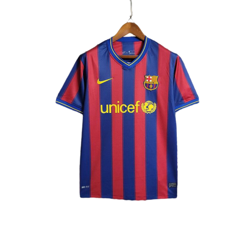 Camisa Retrô Barcelona Home 09/10 Torcedor Nike Masculina - Azul e Grená