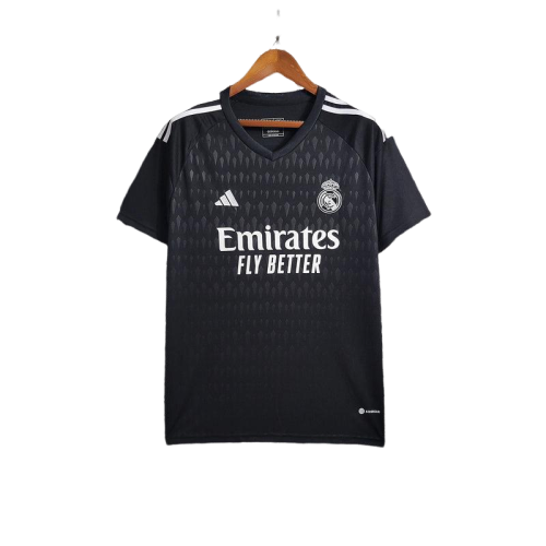 Camisa Real Madrid Goleiro Adidas Torcedor 2023/24 Masculino Preto