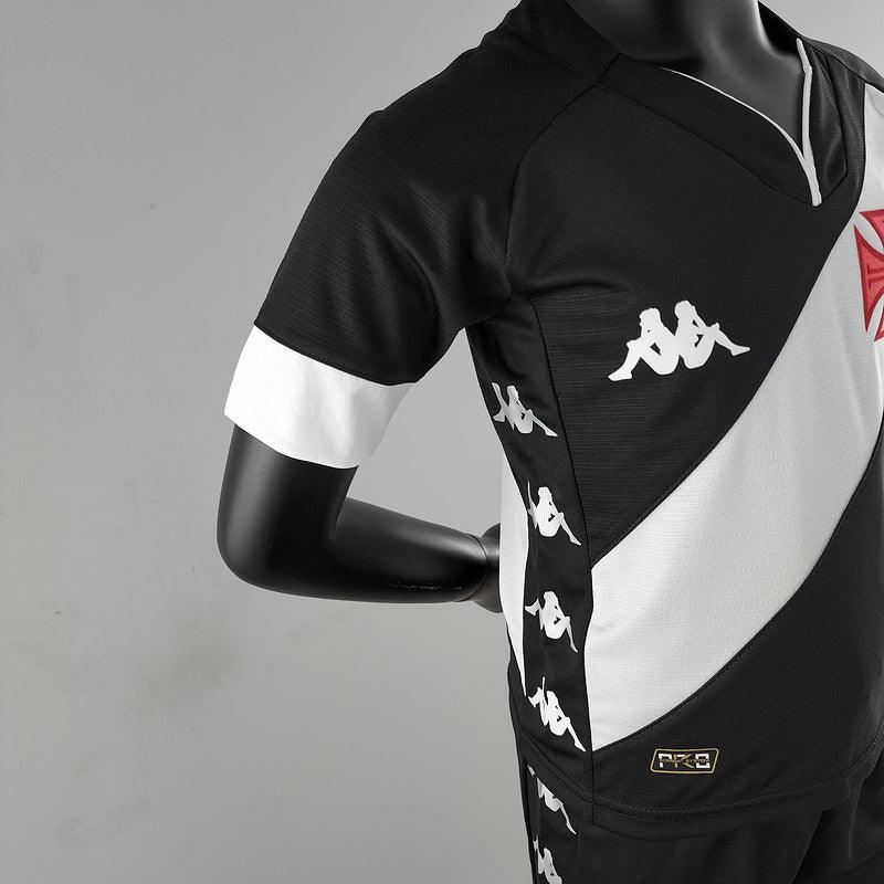 Conjunto Infantil Vasco Home Kappa 2022/23 - Preto