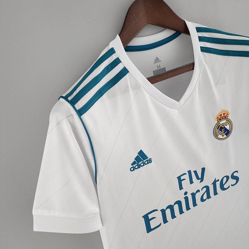 Camisa Retrô Real Madrid I Home Adidas 2017/18 Masculino Branca