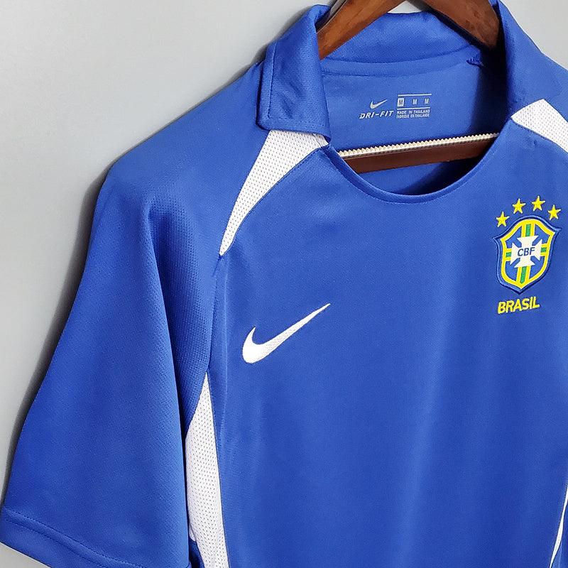 Camisa Retrô Brasil II Away Nike 2002/03 Masculino Azul