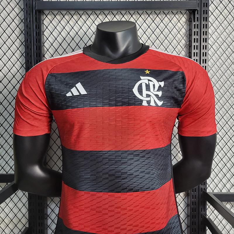 Camisa Flamengo Home 2023/24 Adidas Jogador Masculina - Vermelho e Preto