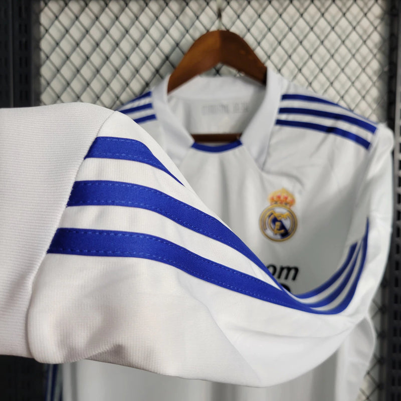 Camisa Retrô Real Madrid I Home 2010/11 Adidas Manga Longa Masculina - Branco
