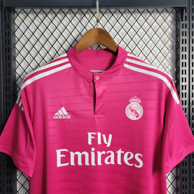 Camisa Retrô Real Madrid II Away Adidas 2014/15 Masculino Rosa