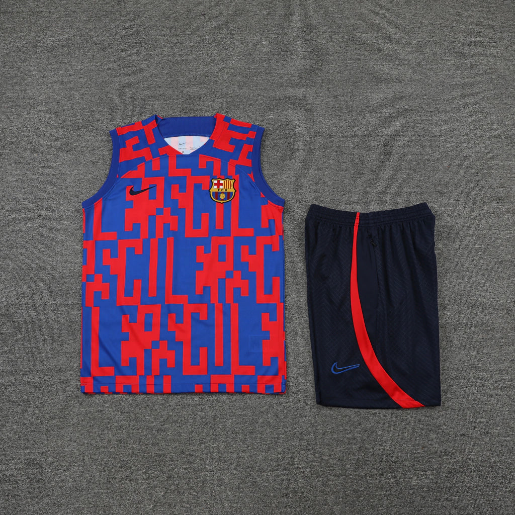 Conjunto Regata Barcelona 22/23 Nike - Azul+Grená