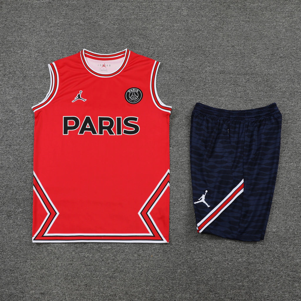 Conjunto Regata PSG 22/23 Jordan - Vermelho+Azul