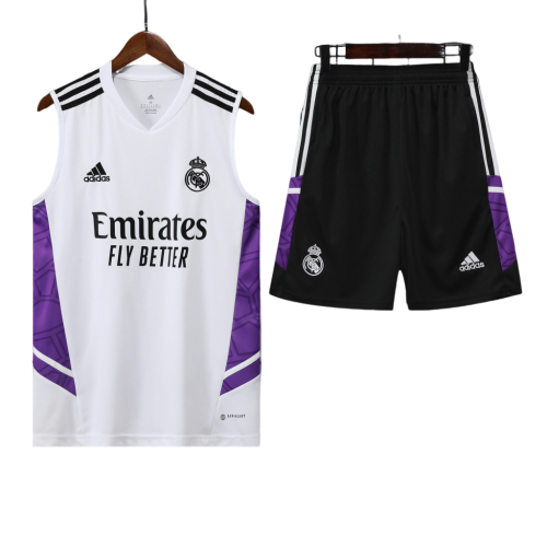 Conjunto Regata Real Madrid Training 2022/23 Adidas - Branco