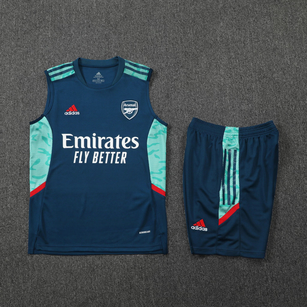 Conjunto Regata Arsenal Training 2022/23 Adidas - Azul