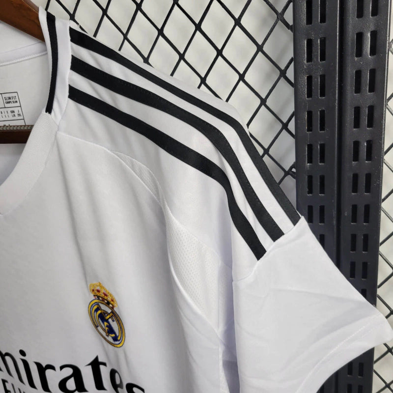 Camisa Real Madrid I Home 2024/25 Torcedor Masculina Branco