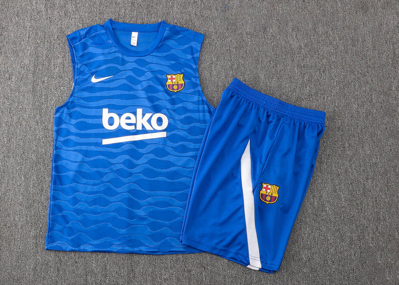 Conjunto Regata Barcelona Training 2021/22 Nike - Azul