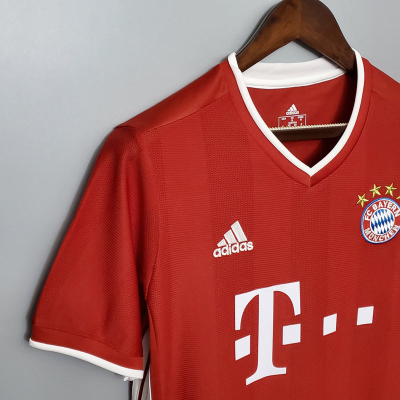 Camisa Retrô Bayern de Munique I Home 2020/21 Masculina Vermelha
