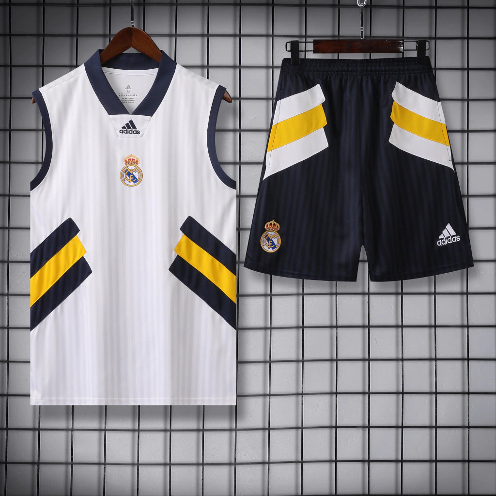 Conjunto Regata Real Madrid Training 2023/24 Adidas - Branco