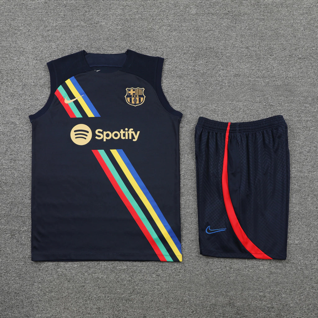 Conjunto Regata Barcelona 22/23 Nike - Azul Royal+Amarelo