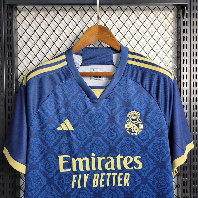 Camisa Real Madrid Adidas 23/24 Torcedor Masculino Azul