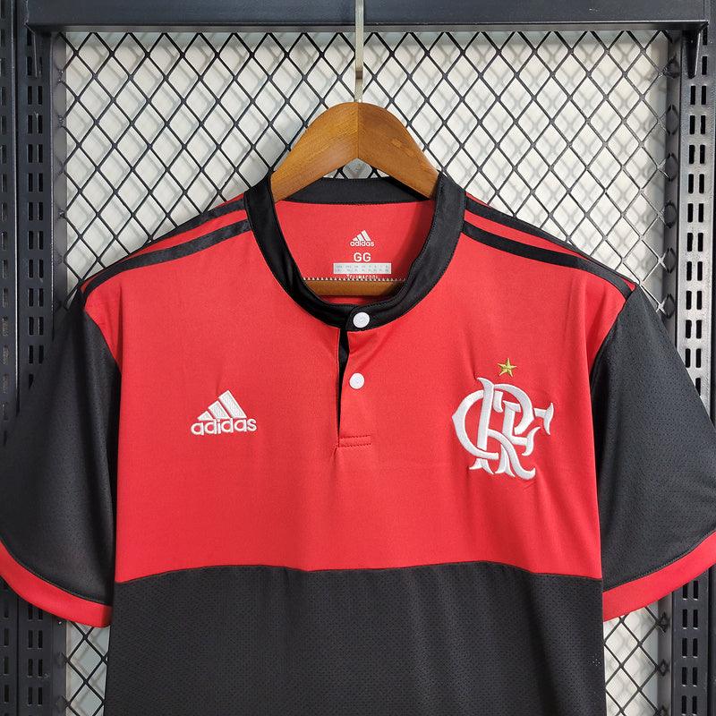 Camisa Flamengo I Home Retrô 2017/18 Adidas Masculina - Vermelho