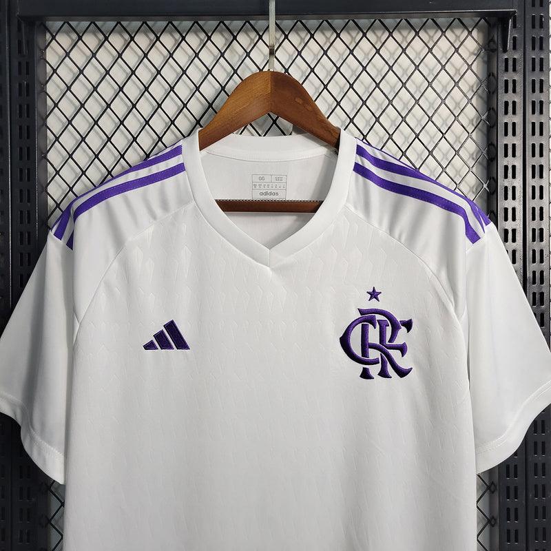 Camisa Flamengo Goleiro Adidas Torcedor 2023/24 Masculino Branco