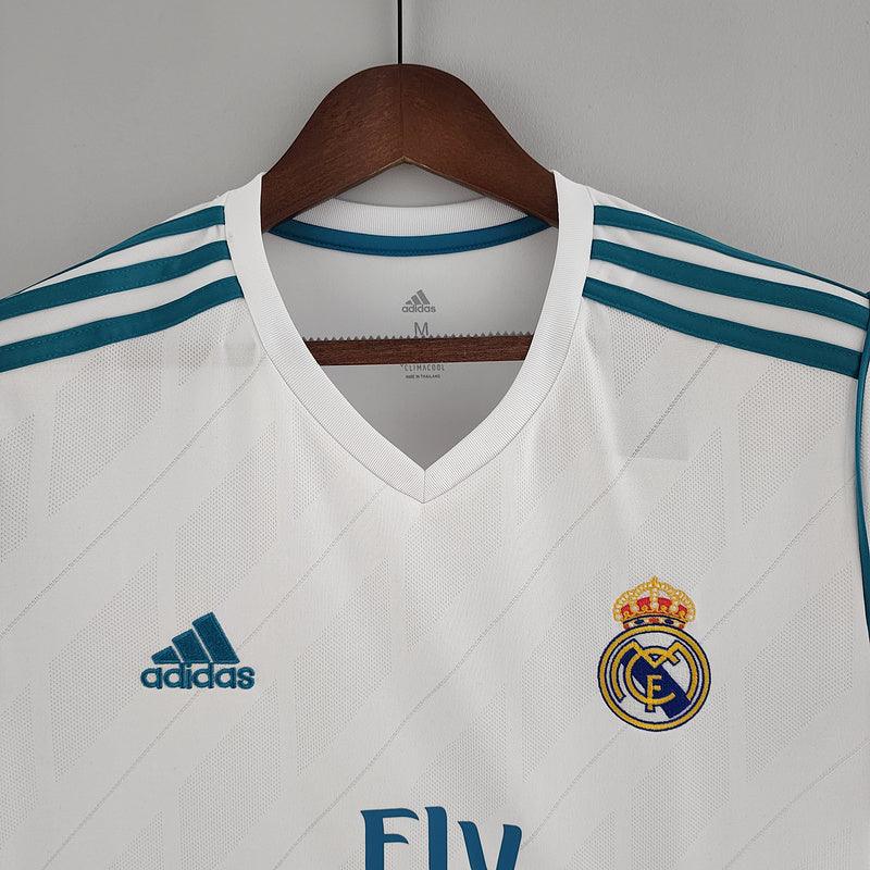 Camisa Retrô Real Madrid I Home Adidas 2017/18 Masculino Branca