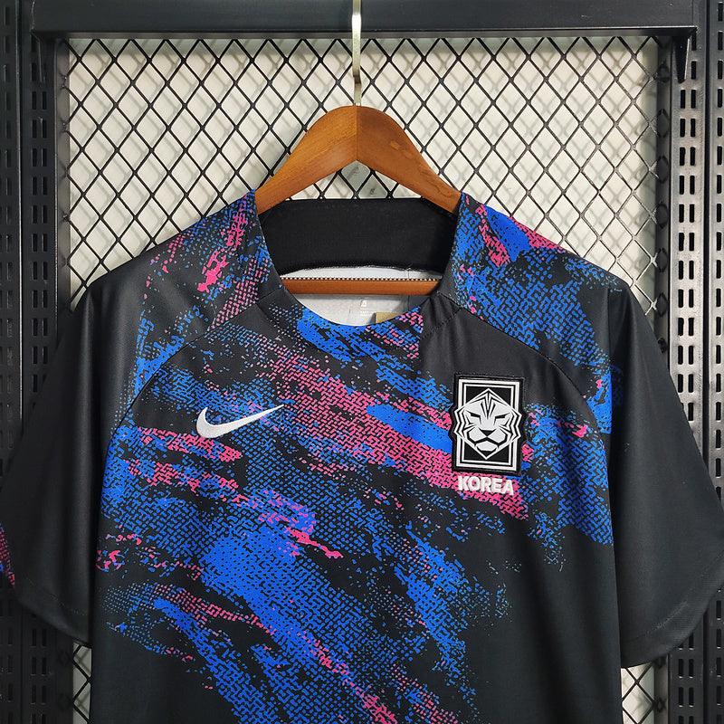 Camisa Coreia Treino Nike Torcedor 2023/24 Preto e Azul
