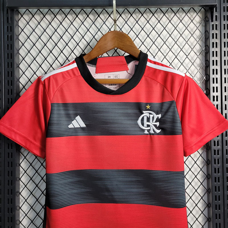 Kit Infantil Flamengo 23/24Vermelho e Preto