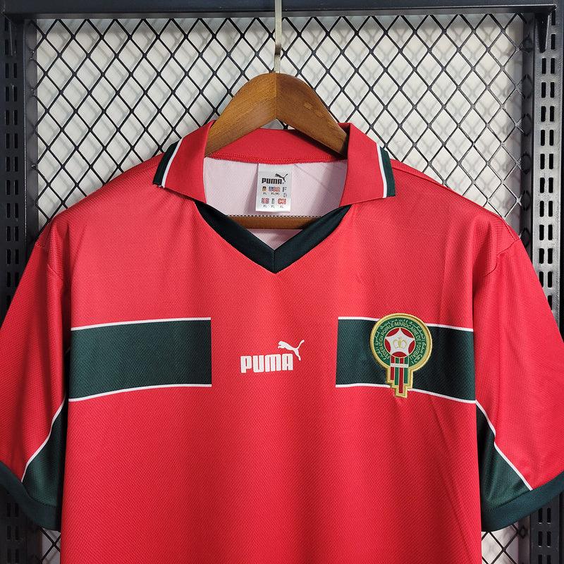 Camisa Retrô Marrocos Home Puma 1998/99 Vermelho