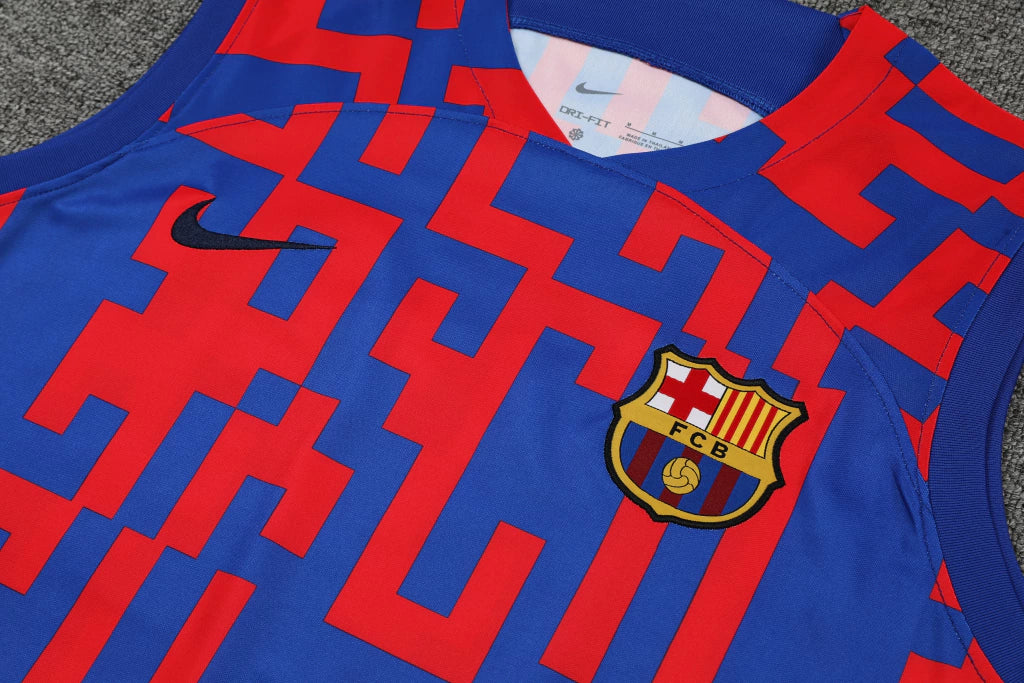 Conjunto Regata Barcelona 22/23 Nike - Azul+Grená