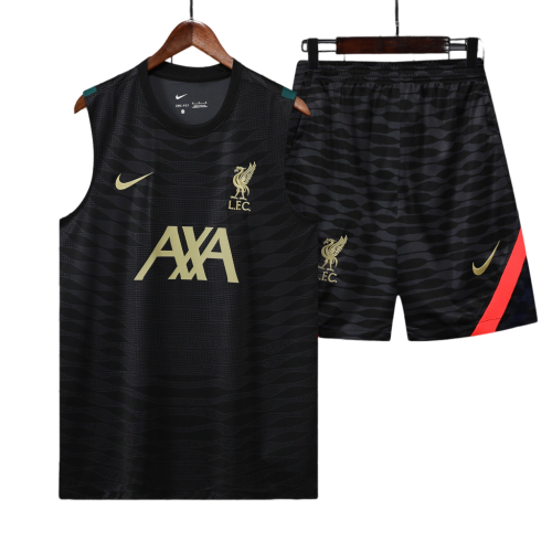 Conjunto Regata Liverpool 22/23 Nike - Preto+Dourado