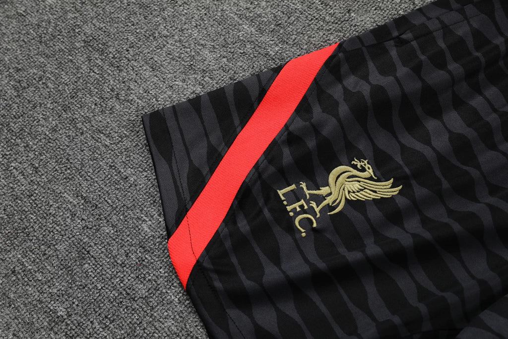 Conjunto Regata Liverpool 22/23 Nike - Preto+Dourado