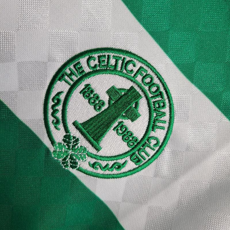 Camisa Retrô Celtics Home Umbro 1987/88 (Manga longa) Branco/Verde