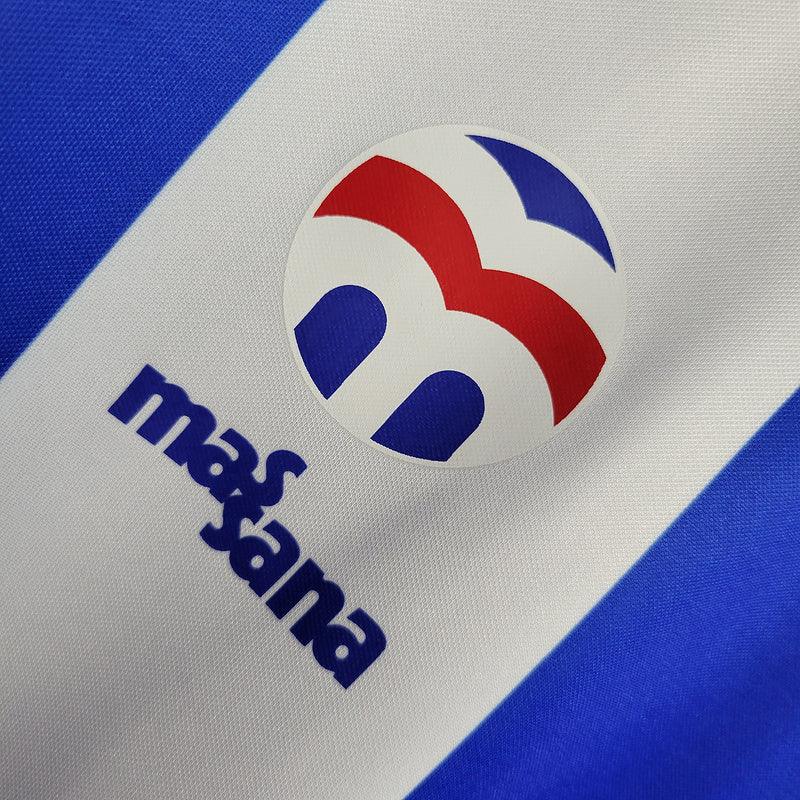 Camisa Retrô Espanyol I Home Massana 1984/89 Masculino Azul e Branco