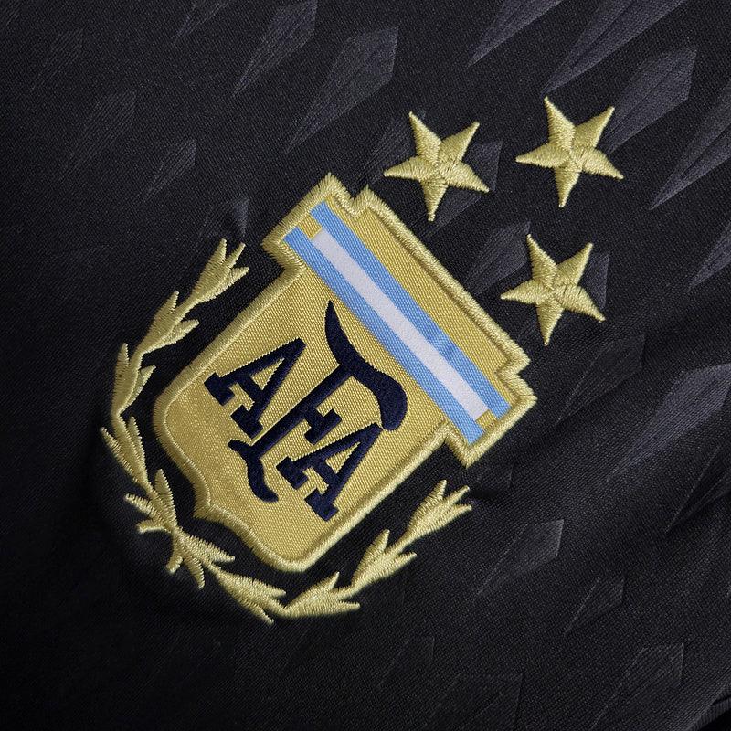 Camisa  Argentina Adidas 2023/24 All Black (Manga longa) Preto